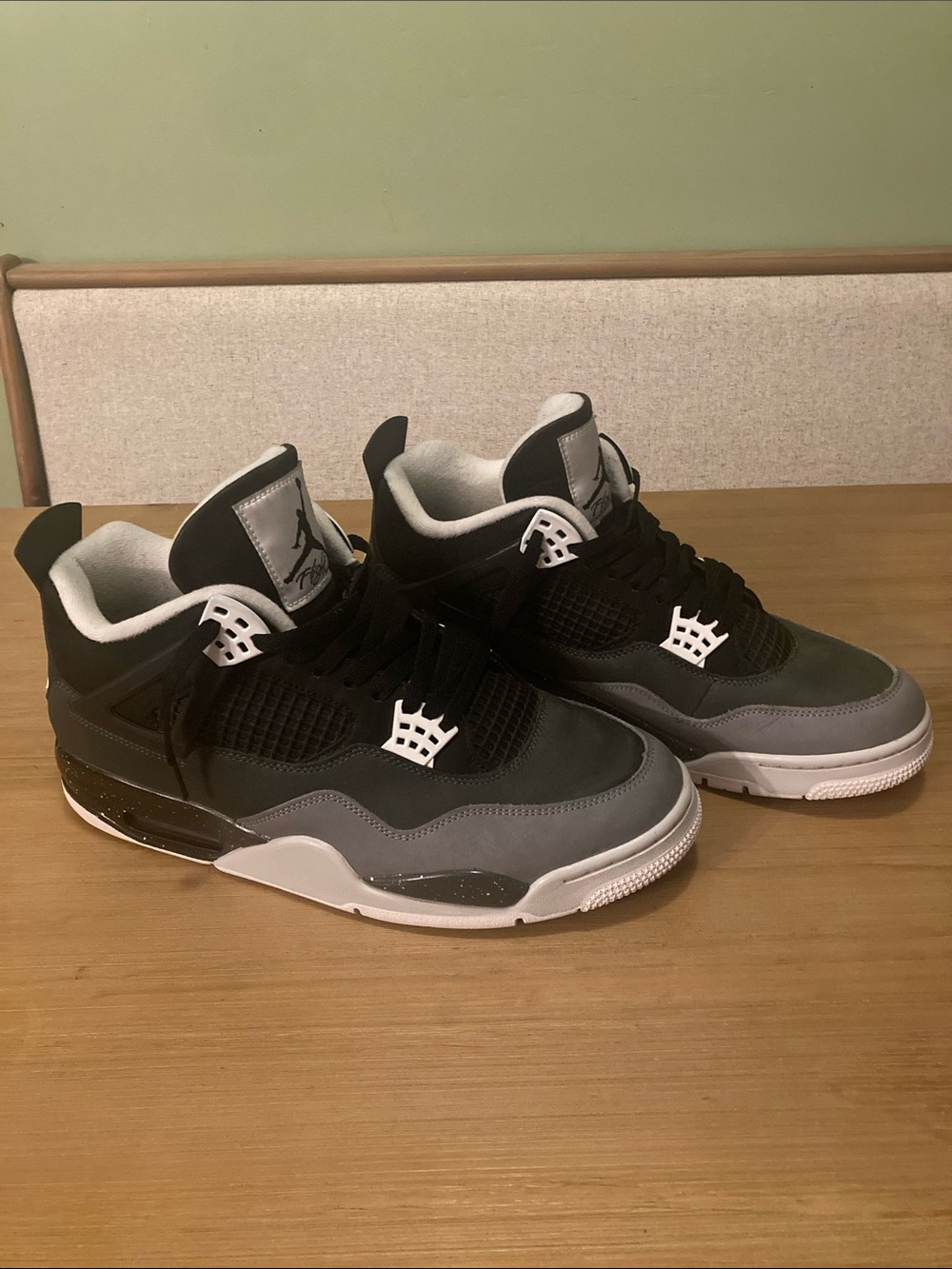 Jordan 4 Retro Fear 2024 Black, Gray and White Basketball Sneakers